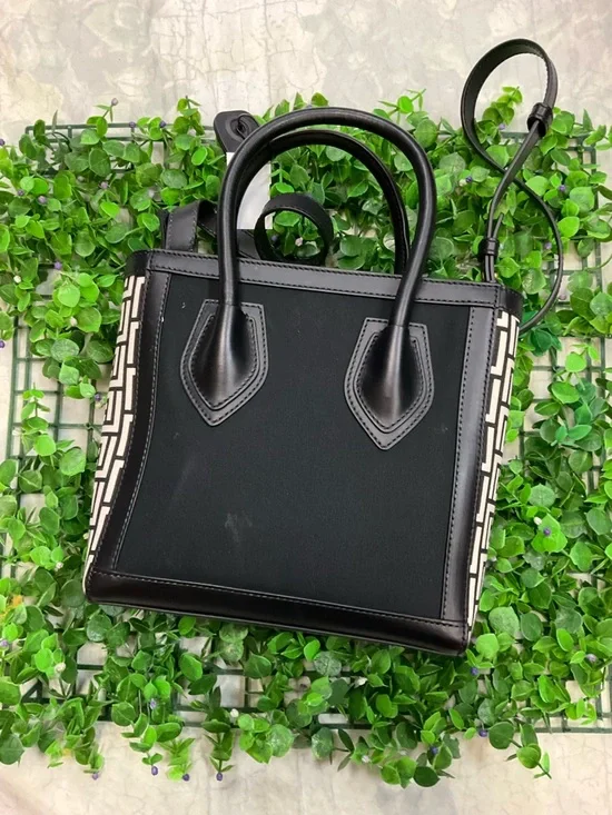 Balmain Black Logo Canvas Tote with Patterned Sides - Picture 2 of 4